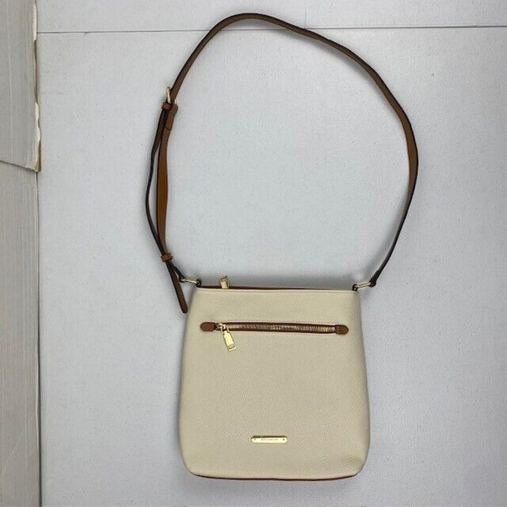 BOSTANTEN Women Crossbody Bag Cream Leather Purse Handbag